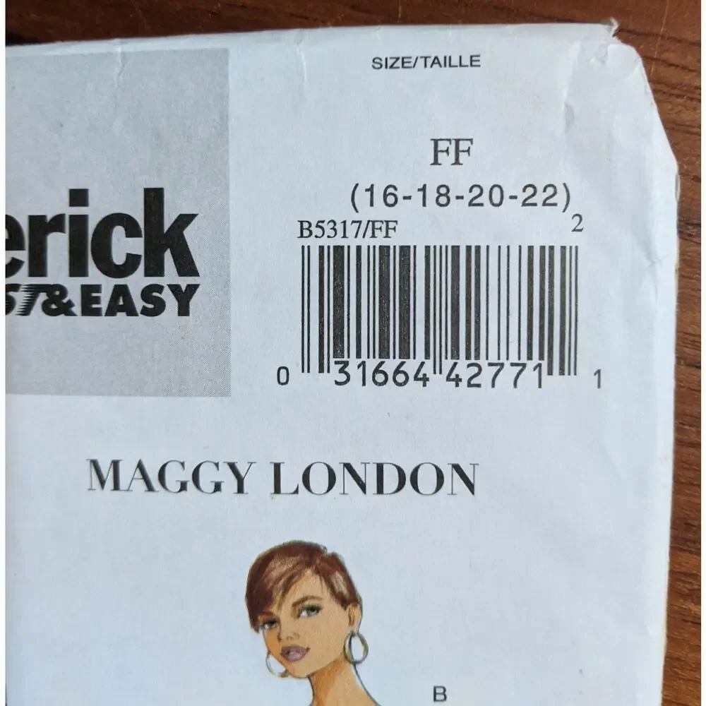 UNCUT Butterick 5317 Maggy London Size 16-22